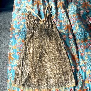 Free people gold rush mini dress